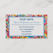 Een aangenaam heerlijk snoep sprinkles voor je! visitekaartje (Achterkant)