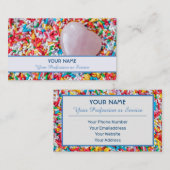 Een aangenaam heerlijk snoep sprinkles voor je! visitekaartje (Voorkant / Achterkant)