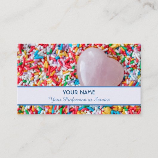 Een aangenaam heerlijk snoep sprinkles voor je! visitekaartje (Voorkant)