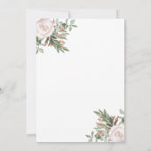 Een aangepast ontwerp met perzikroze floralen kaart (Achterkant)