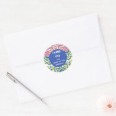 Een aangepaste "dank u" sticker-ontwerp 11 ronde sticker (Envelop)