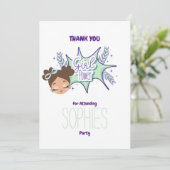 Een aangepaste meiden maken bedankt je kaart (Staand voorkant)