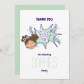 Een aangepaste meiden maken bedankt je kaart (Voorkant / Achterkant)