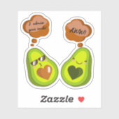 EEN AANGEPASTE SCHATTIGEE AVOCADO STICKERS (Vel)