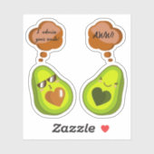 EEN AANGEPASTE SCHATTIGEE AVOCADO STICKERS (Vel)