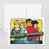 "Een aanraking met Humor" Super Massage Heroes Com Briefkaart (Voorkant / Achterkant)