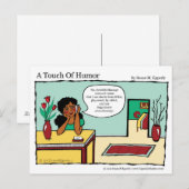 "Een aanraking met Humor" Zweedse massagestrip Briefkaart (Voorkant / Achterkant)