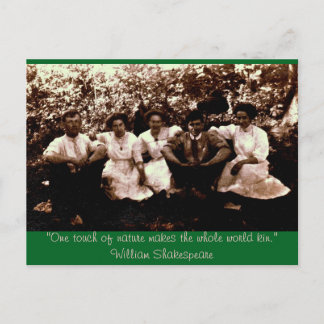 Eén aanraking met natuur maakt de hele wereld een briefkaart