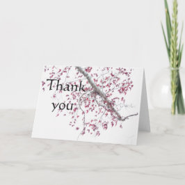 Een aanraking met roze bladeren kaart