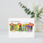 "Een aanraking van de Humor" Handen aan uw bloedba Briefkaart (Staand voorkant)