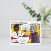 'Een aanraking van de Humor' Mobiele telefooncel m Briefkaart (Staand voorkant)