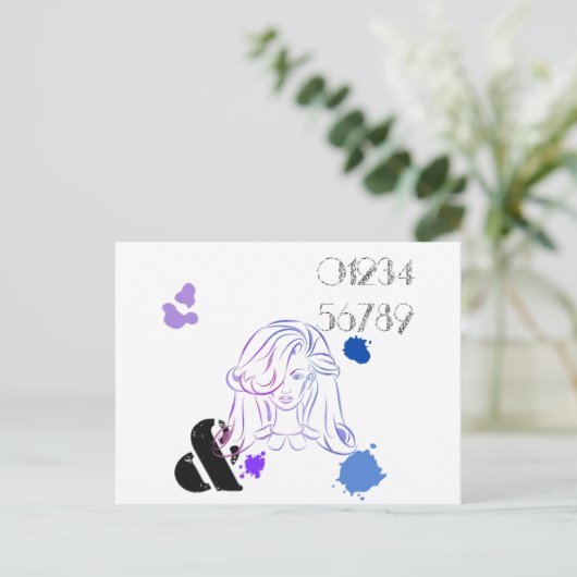 Een aanraking van de Spletters van de Waterverf va Briefkaart (Staand voorkant)