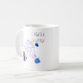 Een aanraking van de Spletters van de Waterverf va Koffiemok (Voorkant links)