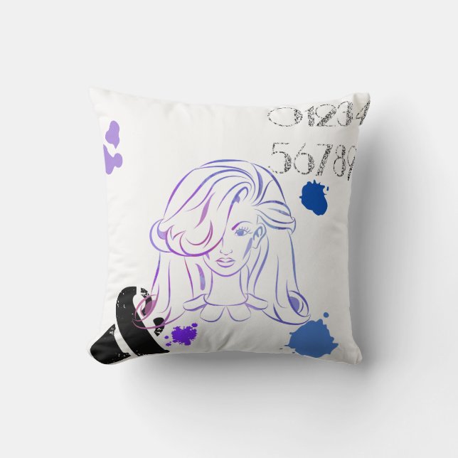 Een aanraking van de Spletters van de Waterverf va Kussen (Voorkant)