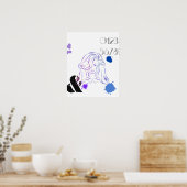 Een aanraking van de Spletters van de Waterverf va Poster (Keuken)