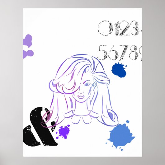 Een aanraking van de Spletters van de Waterverf va Poster (Voorkant)