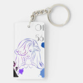 Een aanraking van de Spletters van de Waterverf va Sleutelhanger (achterkant)