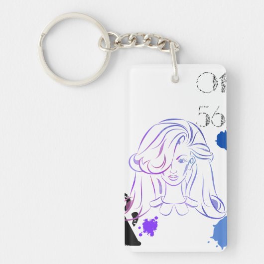 Een aanraking van de Spletters van de Waterverf va Sleutelhanger (Voorkant)