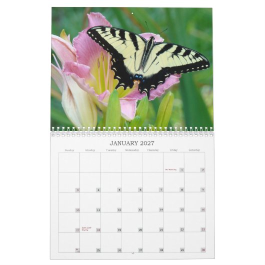 Een aanraking van de zondag kalender (Jan 2027)