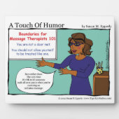 "Een aanraking van Humor" Massage Boundaries Comic Fotoplaat (Voorkant)