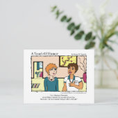 'Een aanraking van Humor' Massage Comic Chill Pill Briefkaart (Staand voorkant)