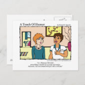 'Een aanraking van Humor' Massage Comic Chill Pill Briefkaart (Voorkant / Achterkant)