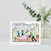 "Een aanraking van Humor" Massage van de ruimte ac Briefkaart (Staand voorkant)