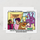 "Een aanraking van Humor" Octopus Massage Comic Briefkaart (Voorkant / Achterkant)