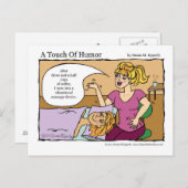 "Een aanraking van Humor" Vibrational Massage Devi Briefkaart (Voorkant / Achterkant)