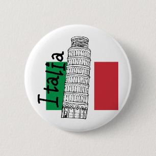 Een aanraking van Italië Ronde Button 5,7 Cm