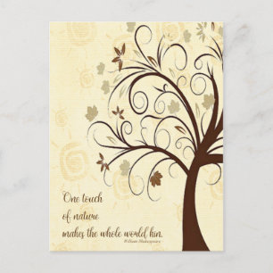 Eén aanraking van Natuur maakt de hele wereld koni Briefkaart