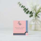 Een aanraking van Roze Vierkante Visitekaartje (Staand voorkant)