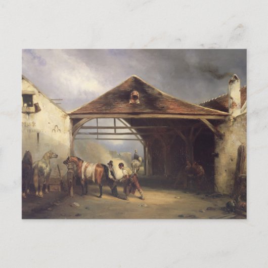 Een aansteker met een paard briefkaart (Voorkant)