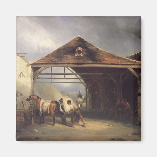 Een aansteker met een paard magneet (Voorkant)