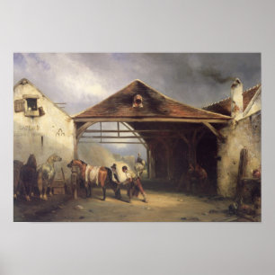 Een aansteker met een paard poster