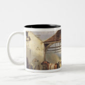 Een aansteker met een paard tweekleurige koffiemok (Links)