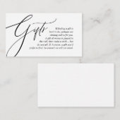 Een aantekening op Huwelijkscadeaus, modern elegan Informatiekaartje (Voorkant / Achterkant)