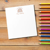 Een aantekening van het Boho Rainbow Teacher Notit Notitieblok