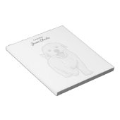 Een aantekening van het Schattigee Golden Retrieve Notitieblok (Schuin)