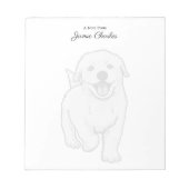 Een aantekening van het Schattigee Golden Retrieve Notitieblok (Voorkant)