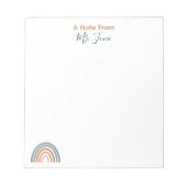 Een aantekening van het Schattigee Rainbow Teacher Notitieblok (Voorkant)