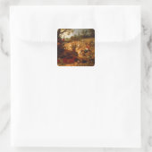 Een aantijging van de zomer vierkante sticker (Tas)
