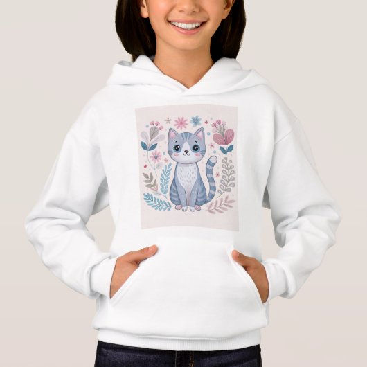 Een aantrekkelijke hoodie voor meisjes (Voorkant)