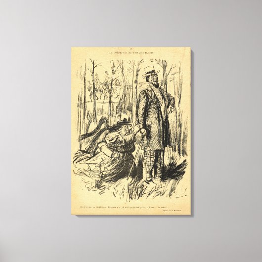 Een aanval op de bescheidenheid of de heer Chamber Canvas Afdruk (Voorkant)