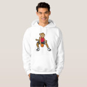 Een aap als Basketball-speler met Basketball Hoodie (Voorkant volledig)