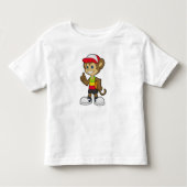 Een aap als Basketball-speler met Basketball Kinder Shirts (Voorkant)