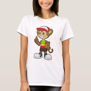 Een aap als Basketball-speler met Basketball T-shirt
