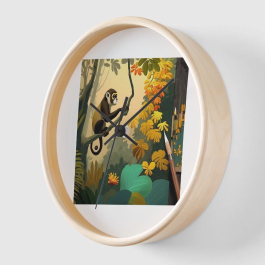 een aap die ergens naar kijkt . (Hoek)