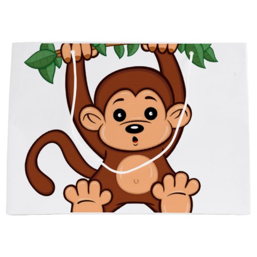 Een aap die gewoon rondhangt groot cadeauzakje (Voorkant)