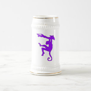 Een aap die in de Cartoon van de boom Silhouette z Bierpul